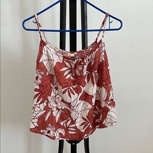 a.n.a Red and White Floral Camisole